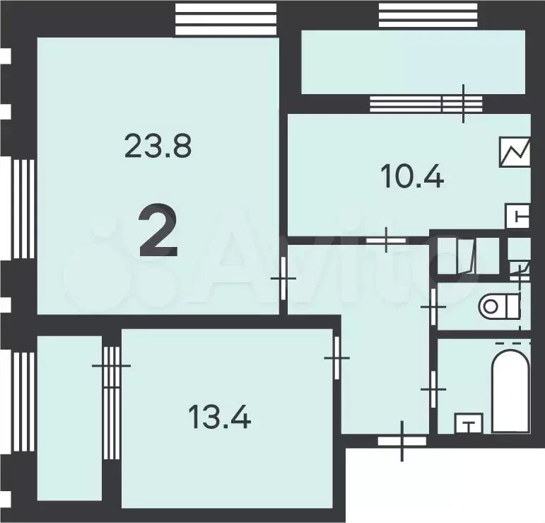 Аукцион: 2-к. квартира, 59,8 м, 2/17 эт. - Фото 0