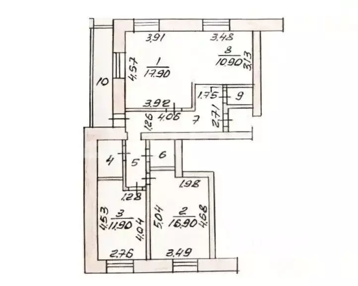 3-к кв. Чувашия, Чебоксары Ярмарочная ул., 6 (81.2 м) - Фото 2