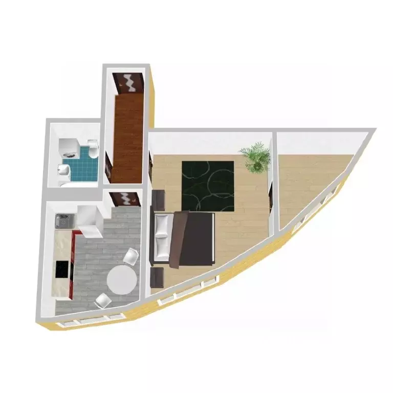 1-к кв. Воронежская область, с. Новая Усмань, Южный мкр Четыре Желания ... - Фото 1