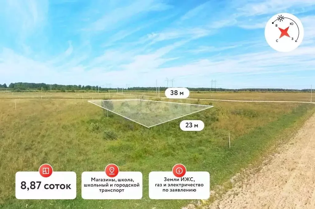 Участок в Тюменская область, Тюменский муниципальный округ, с. Щербак  ... - Фото 1