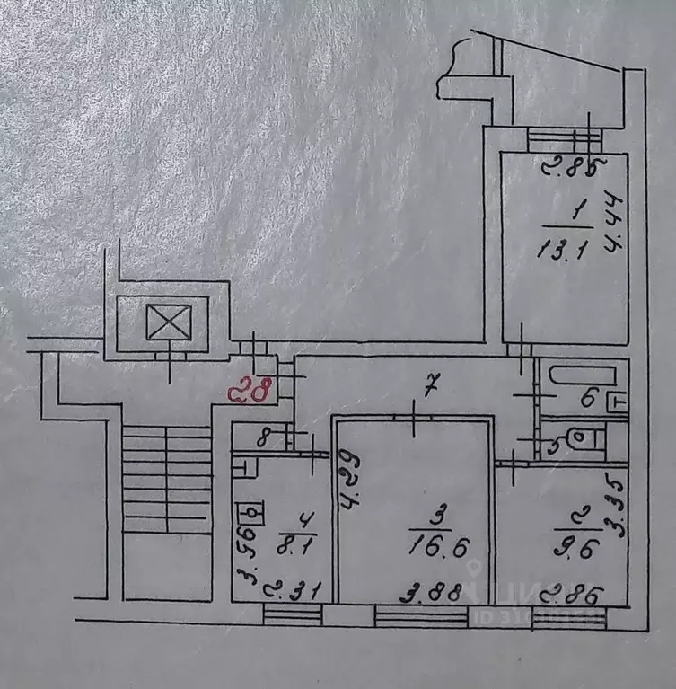 3-к кв. Москва Фестивальная ул., 63к1 (60.1 м) - Фото 1