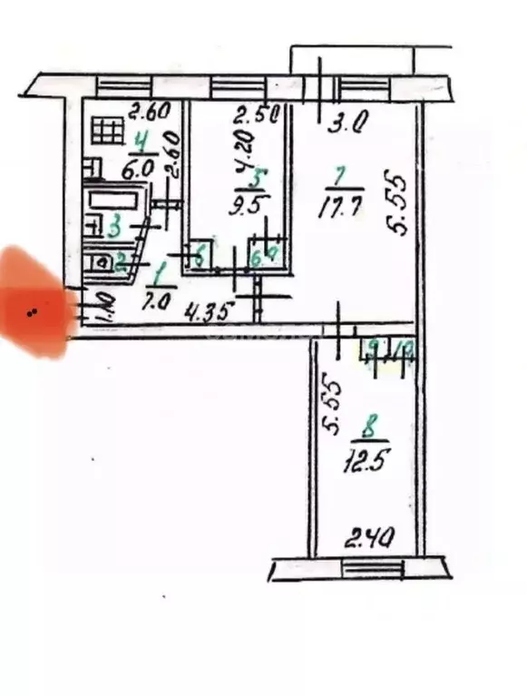 3-к кв. Орловская область, Орел Щепная пл., 10 (57.3 м) - Фото 1