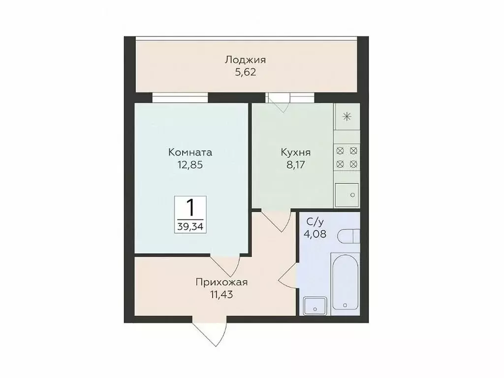 1-комнатная квартира: Самара, улица Победы, 14А (39.34 м) - Фото 0