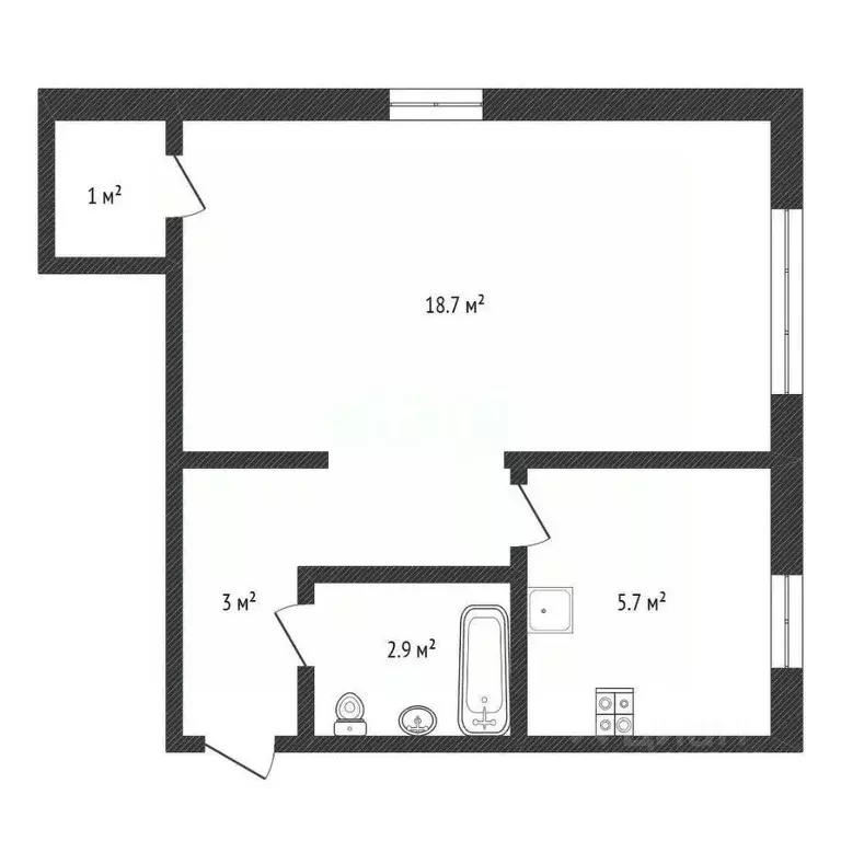 1-к кв. Нижегородская область, Нижний Новгород ул. Студгородок ГСХИ, ... - Фото 2