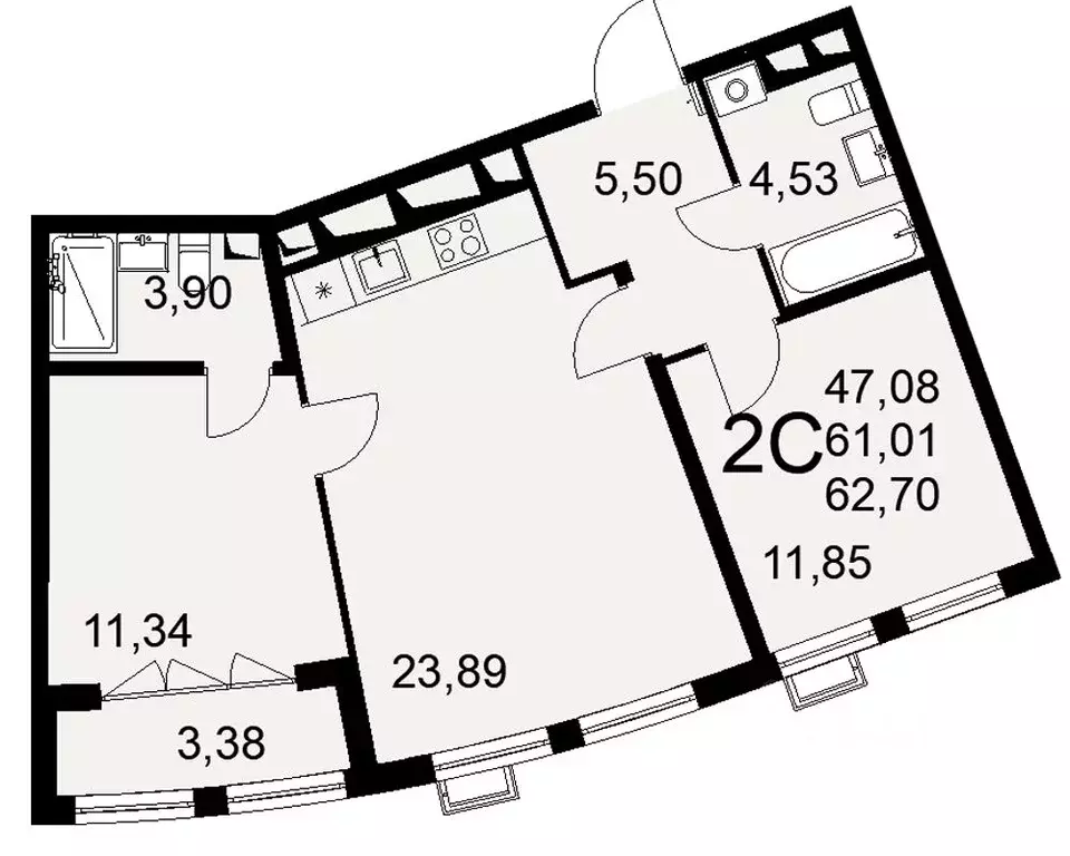 2-к кв. Тульская область, Тула ул. Коминтерна, 44 (62.7 м) - Фото 0