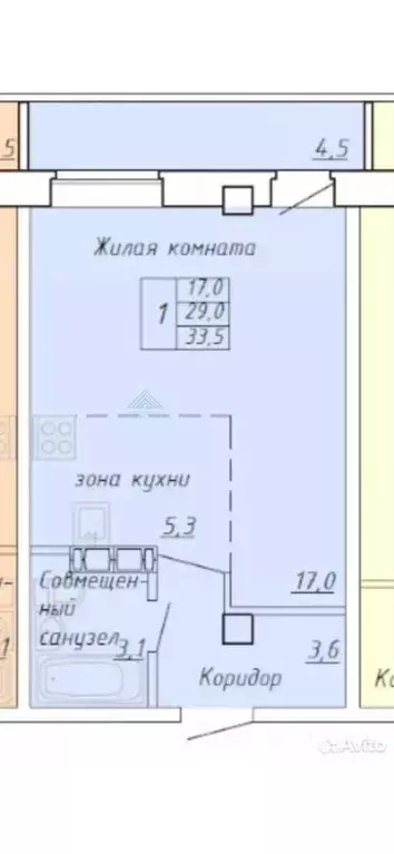 Студия Хакасия, Абакан Трудовая ул., 82 (27.5 м) - Фото 2