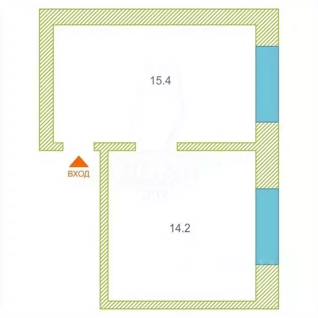 2-к кв. Тюменская область, Тюмень ул. Республики, 212 (30.0 м) - Фото 2
