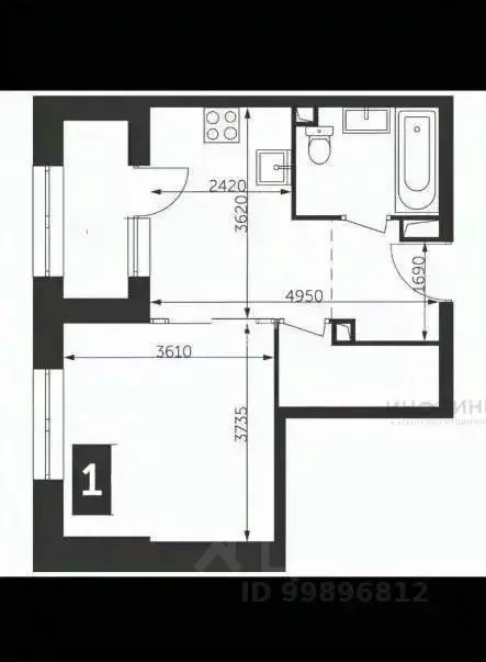 1-к кв. Москва ул. Вильгельма Пика, 1 (36.0 м) - Фото 2