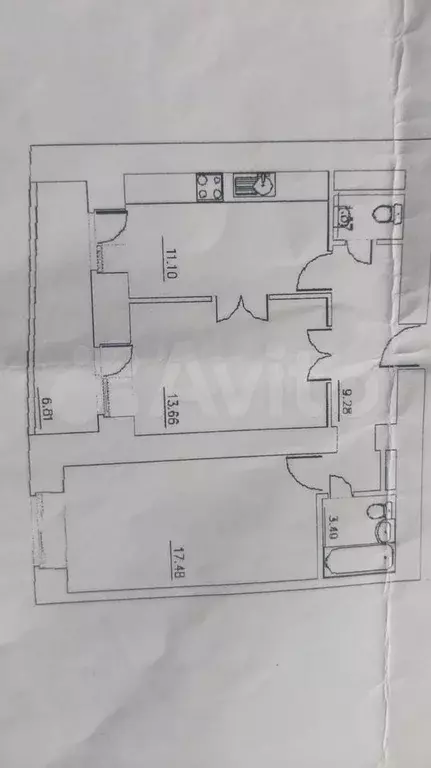 2-к. квартира, 58 м, 5/9 эт. - Фото 0