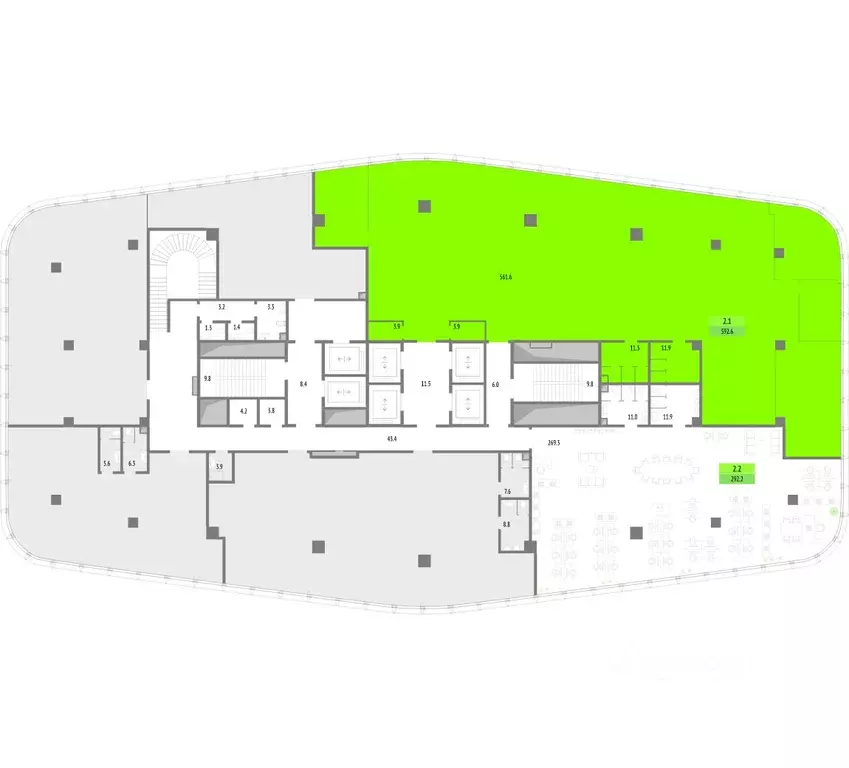 Офис в Москва Рублевское ш., 21 (528 м) - Фото 2