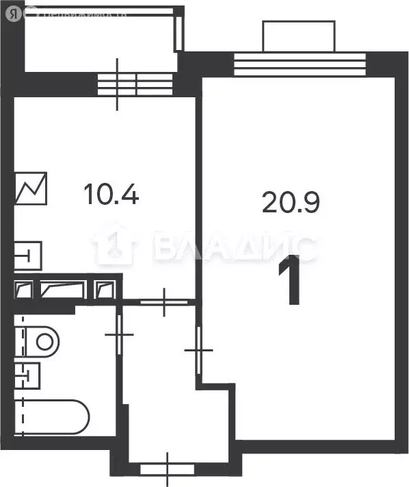 1-комнатная квартира: Москва, улица Светланова, 11к1 (45.5 м) - Фото 0