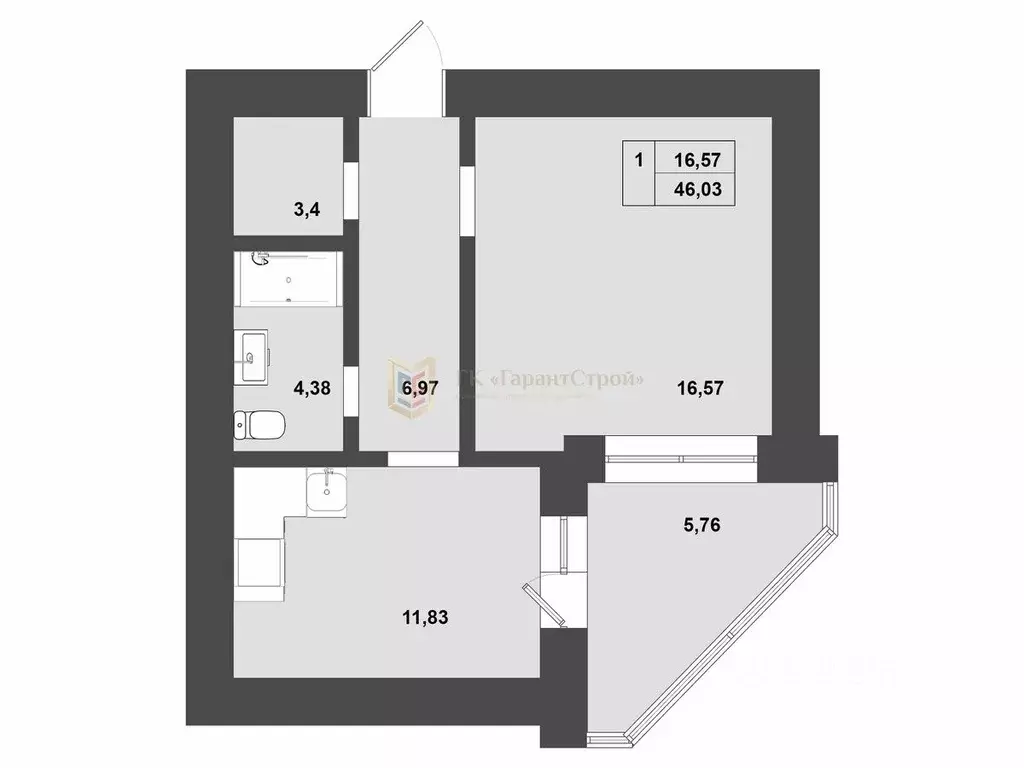 1-к кв. Ярославская область, Ярославль ул. Щорса, 5 (43.0 м) - Фото 0