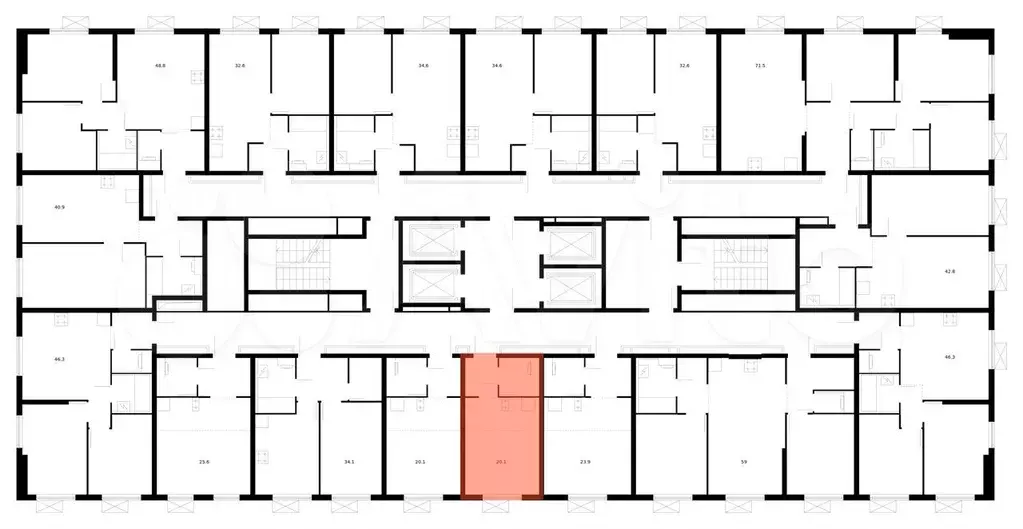 Квартира-студия, 20,1 м, 33/33 эт. - Фото 1