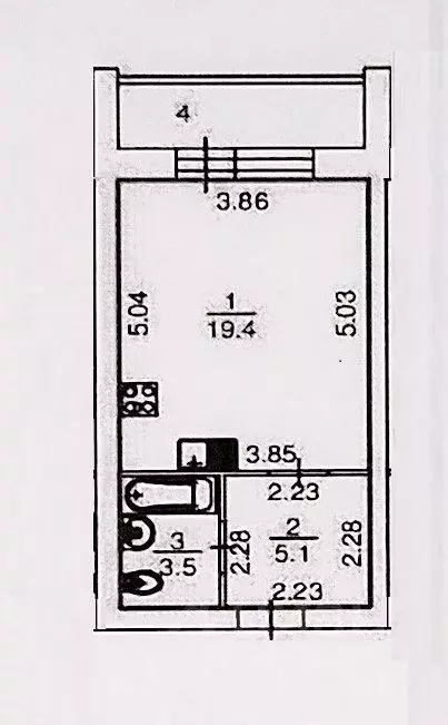 Студия Свердловская область, Березовский 1 (28.0 м) - Фото 0