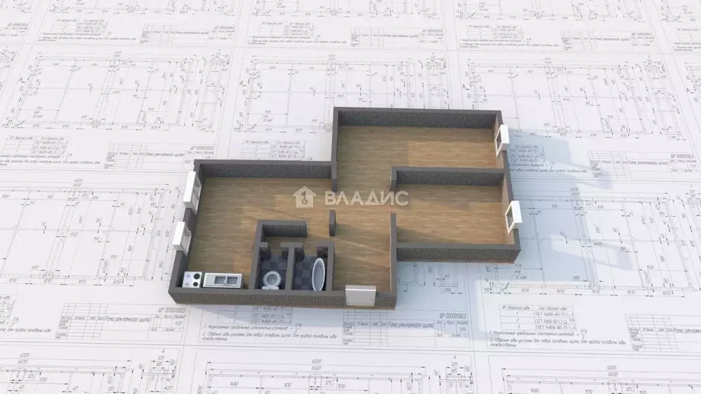 3-к кв. Иркутская область, Ангарск 80-й кв-л, 15 (77.0 м) - Фото 2