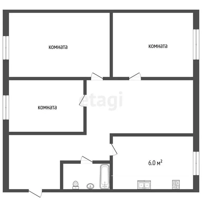 3-комнатная квартира: Рыбинск, Планировочная улица, 3 (55.6 м) - Фото 1
