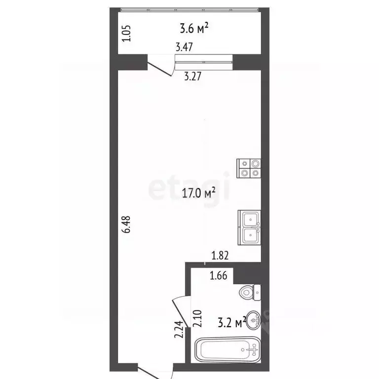 Студия Краснодарский край, Анапа Пионерский просп., 270Ж (23.8 м) - Фото 2