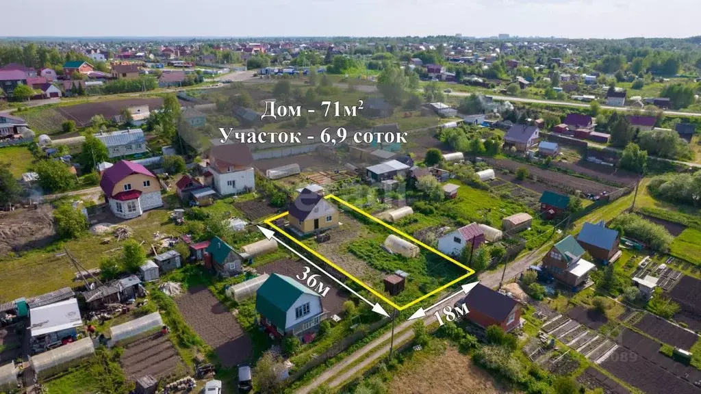 Дом в Томская область, Томский район, д. Малая Михайловка, Озерное ... - Фото 0