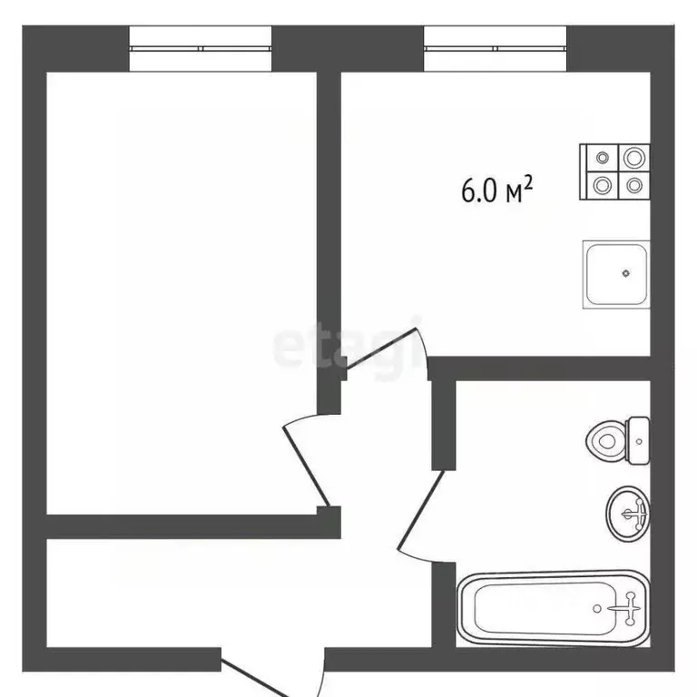 1-к кв. Самарская область, Самара Ташкентская ул., 138а (34.0 м) - Фото 2