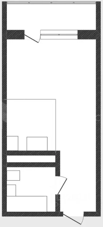 Студия Тюменская область, Тюмень ул. Тимофея Чаркова, 28 (20.8 м) - Фото 1