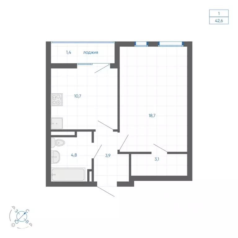1-к кв. Свердловская область, Екатеринбург ул. Вильгельма де Геннина, ... - Фото 1