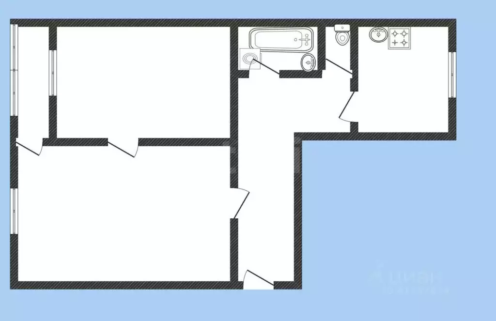 3-к кв. Иркутская область, Ангарск 17А мкр, 28 (59.4 м) - Фото 2
