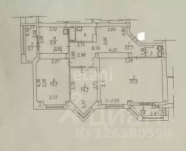 3-к кв. Кемеровская область, Новокузнецк Запорожская ул., 73Б (120.3 ... - Фото 2
