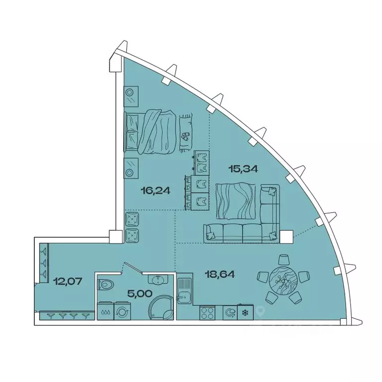 2-к кв. Иркутская область, Иркутск Октябрьский округ, Звезды жилой ... - Фото 1