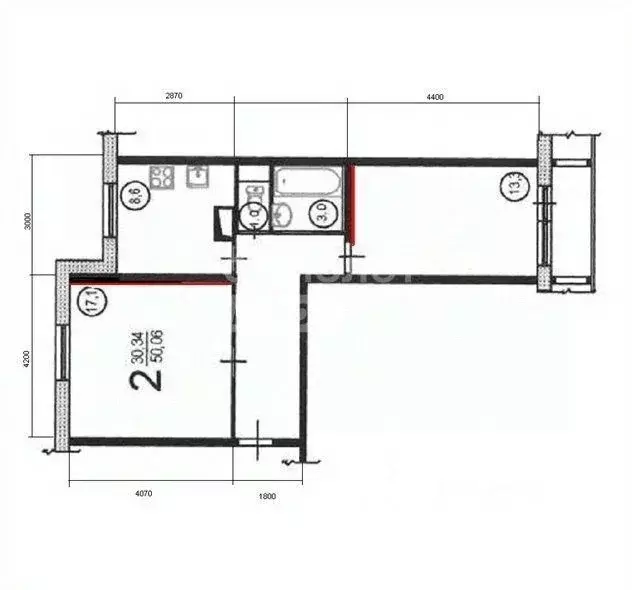 2-к кв. Москва Таллинская ул., 20К1 (53.0 м) - Фото 1