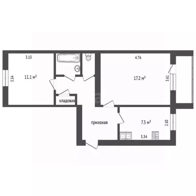 2-к кв. Владимирская область, Костерево Петушинский район, ул. ... - Фото 1