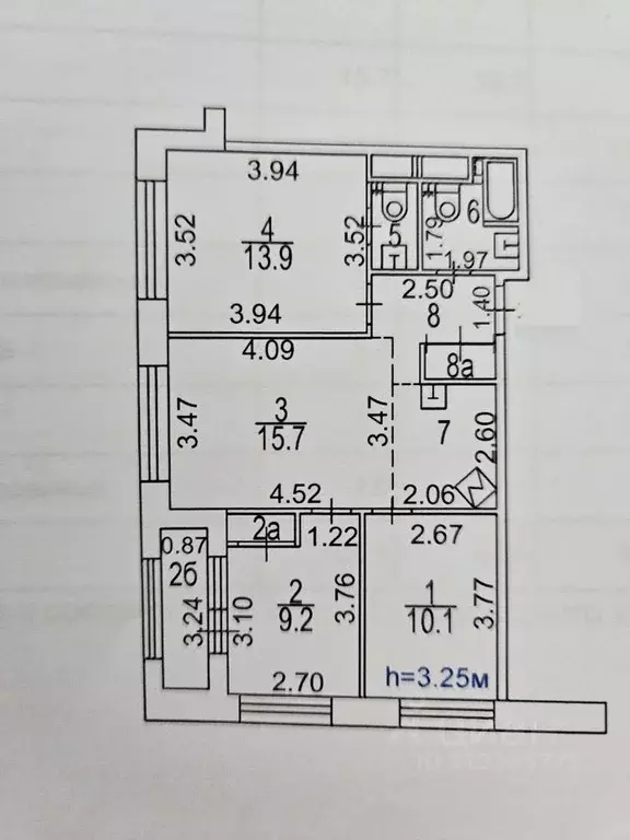 3-к кв. Москва Новочеремушкинская ул., 17 (65.5 м) - Фото 1