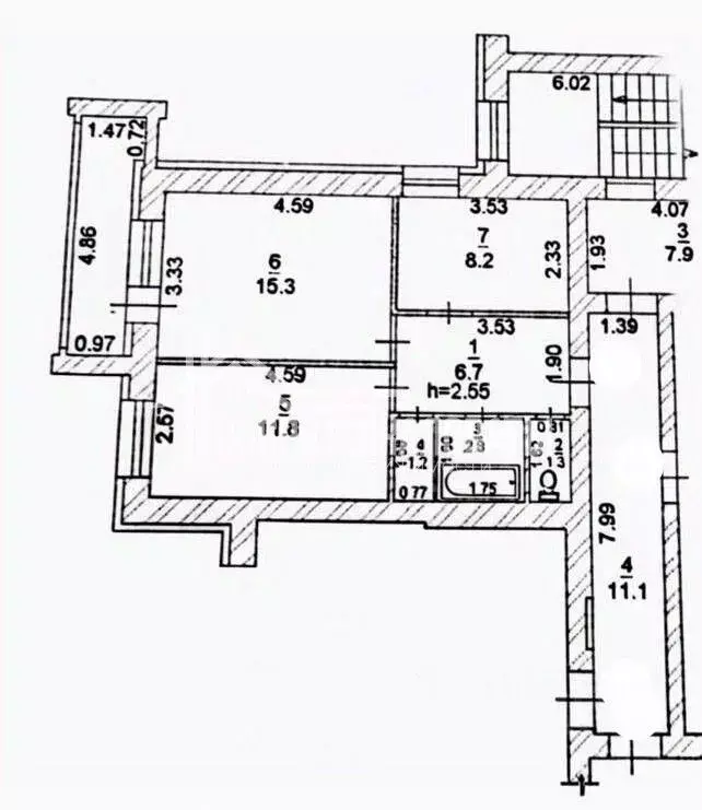 2-к кв. Хакасия, Абакан ул. Крылова, 35А (47.3 м) - Фото 2