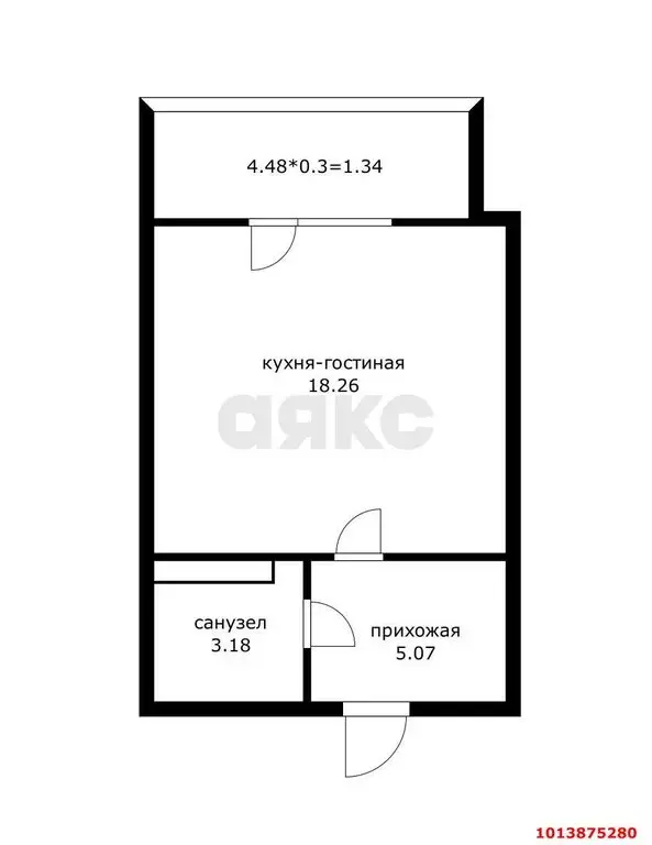 Квартира-студия: аул Новая Адыгея, Бжегокайская улица, 90/2к10 (27.9 ... - Фото 0