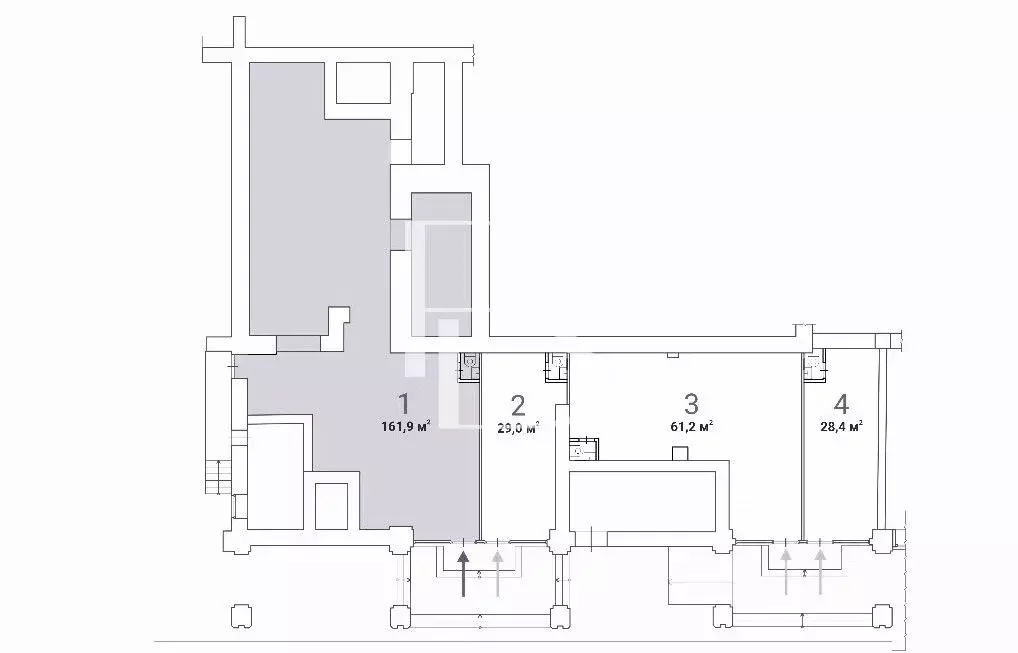 Помещение свободного назначения в Москва Долгоруковская ул., 40 (162 ... - Фото 2
