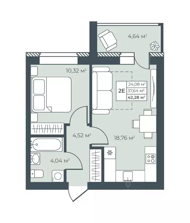 2-к кв. Воронежская область, Павловск ул. Свободы, 29 (42.28 м) - Фото 0