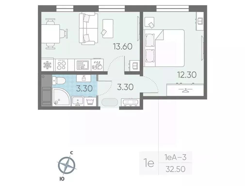 1-к кв. Ленинградская область, Всеволожское городское поселение, пос. ... - Фото 1