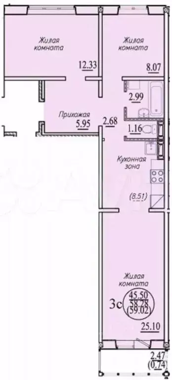 3-к кв. Новосибирская область, Новосибирск ул. В. Высоцкого, 171/1 ... - Фото 1