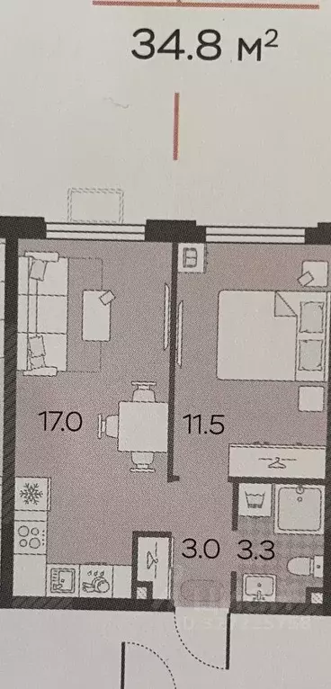 1-к кв. Москва Производственная ул., 19Ак3 (34.8 м) - Фото 1