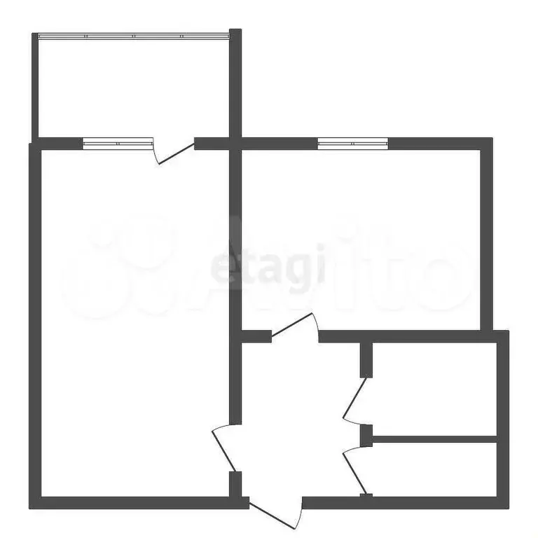 1-к. квартира, 42 м, 4/5 эт. - Фото 0
