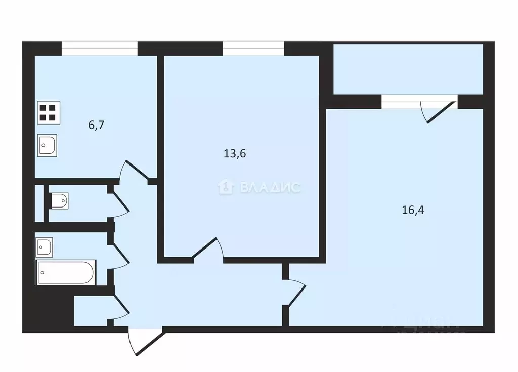 2-к кв. Москва Костромская ул., 20 (46.0 м) - Фото 1