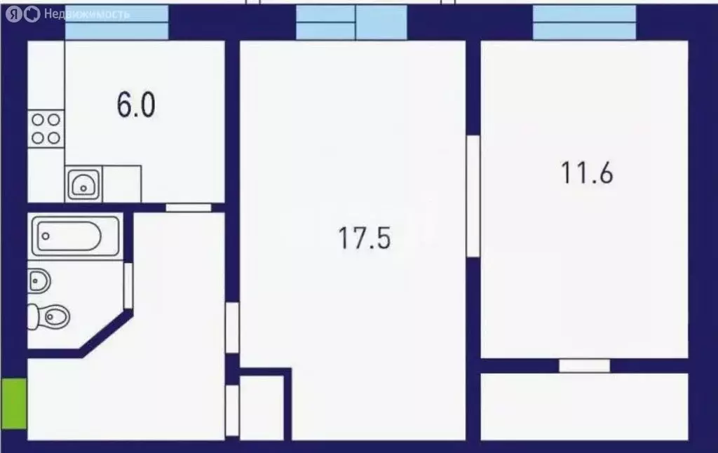 2-комнатная квартира: посёлок Шатск, Садовая улица, 7 (39 м) - Фото 0