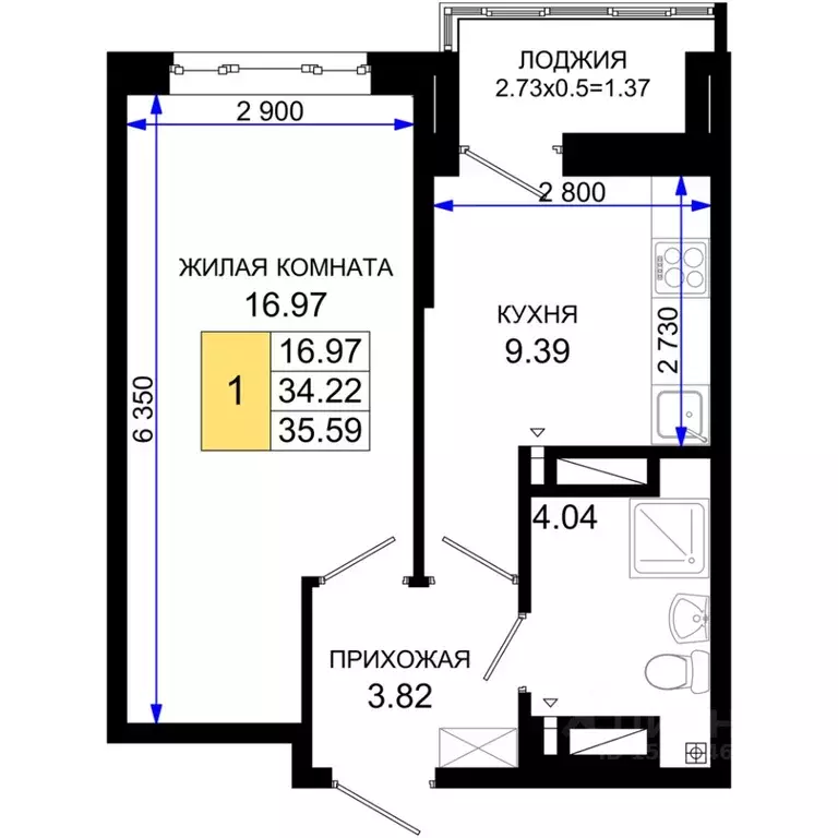 1-к кв. Ростовская область, Ростов-на-Дону Элеваторный пер., 6/2с ... - Фото 0