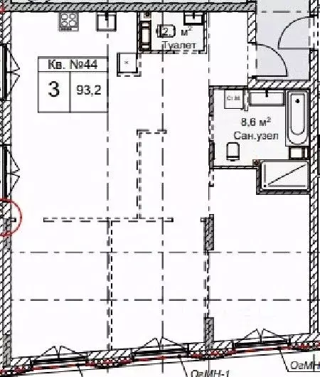 3-к кв. Нижегородская область, Нижний Новгород Огни Започаинья жилой ... - Фото 1