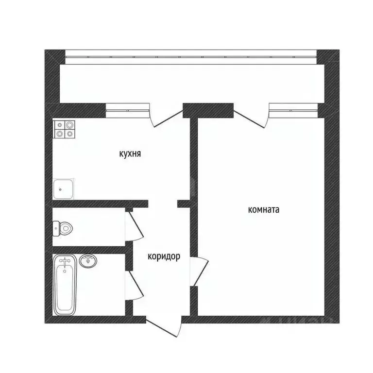 1-к кв. Ленинградская область, Киришский район, Глажевское с/пос, пос. ... - Фото 2