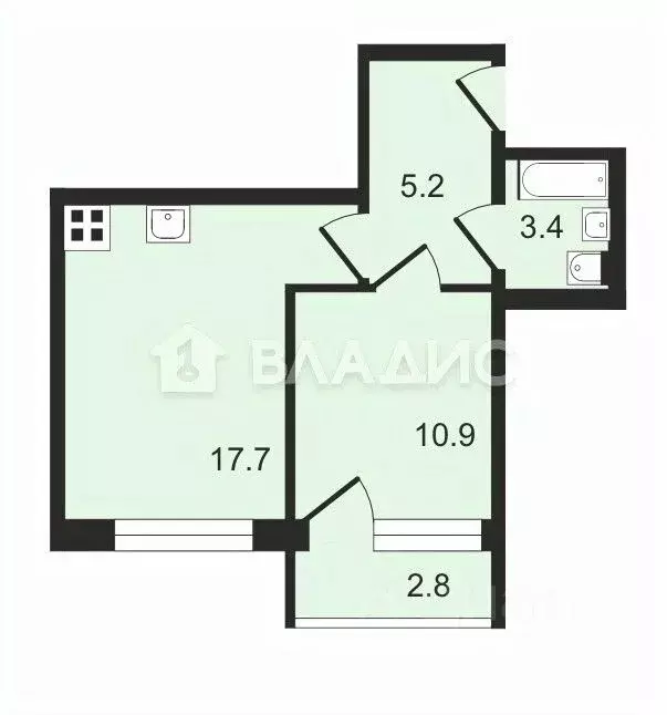 1-к кв. Владимирская область, Суздаль Советская ул., 27А (38.6 м) - Фото 0