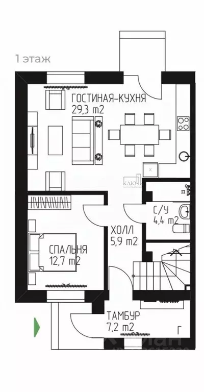 Таунхаус в Челябинская область, Магнитогорск ул. Тимирязева, 31 (122 ... - Фото 2