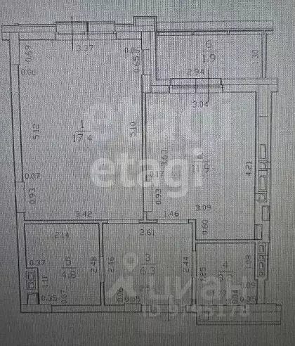 1-к кв. Татарстан, Казань ул. Генерала Ерина, 13к2 (44.5 м) - Фото 2