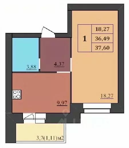 1-к кв. Ярославская область, Ярославль Северный жилрайон, 15-й мкр,  ... - Фото 1