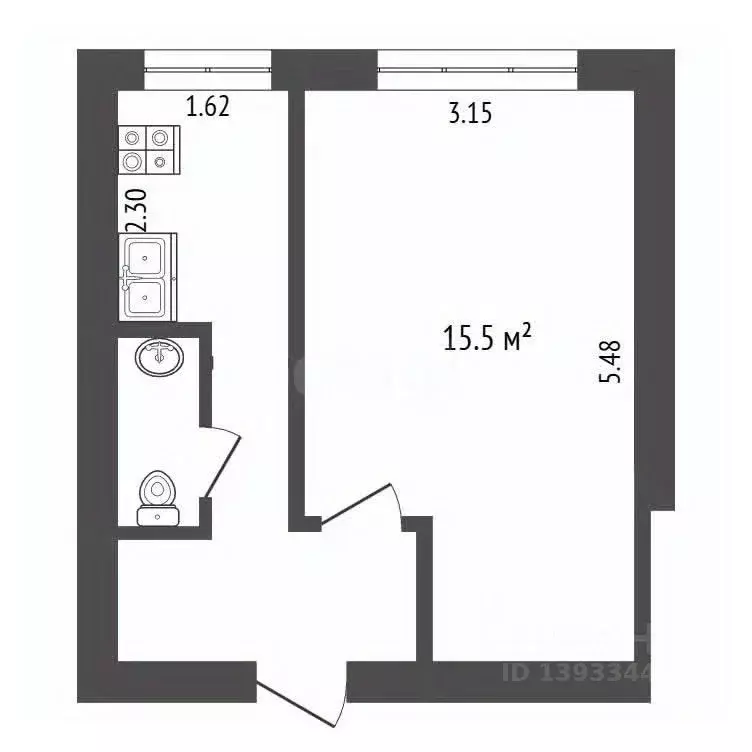 1-к кв. Тюменская область, Тюмень Камчатская ул., 3А (25.0 м) - Фото 2