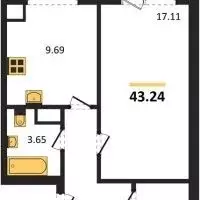 1-к кв. Крым, Симферопольский район, Гвардейское пгт, Республика жилой ... - Фото 2